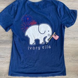 Ivory Ella Patriotic Short Sleeve Shirt